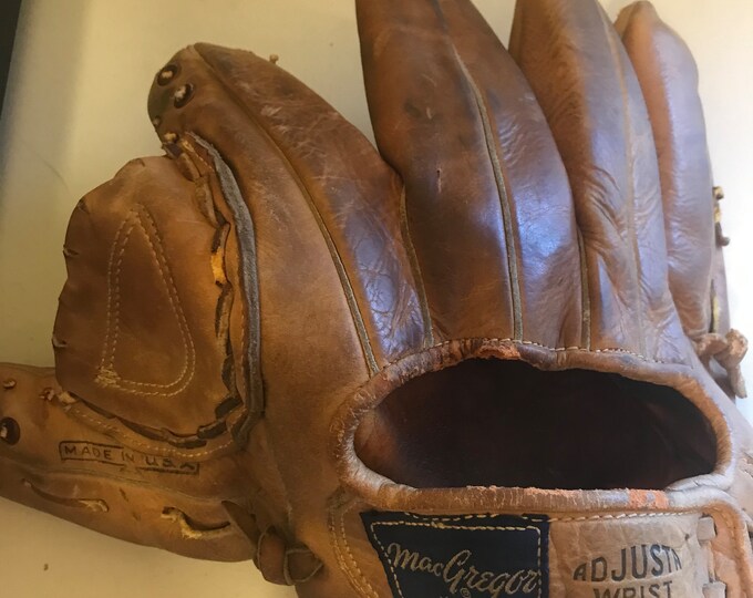 Vintage Very Old Macgregor Softball Glove Adjusta Wrist Made Etsy