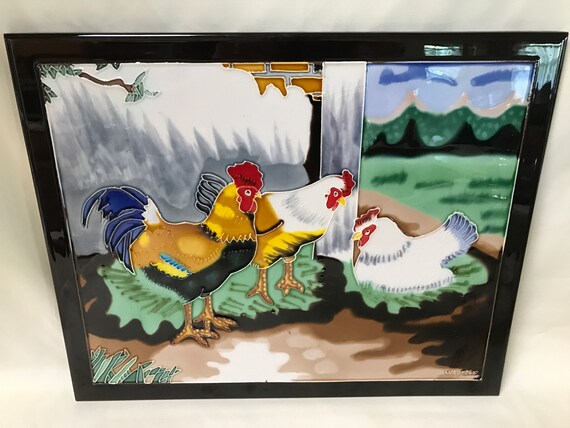 High Gloss Ceramic Raised Tile Art By Wayne Gao 13 X Etsy