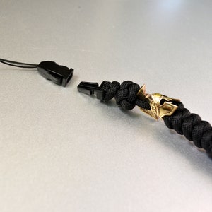 Phone string Hand Wrist Strap Lanyard, spartan helmet bead, detachable fastex, plastic buckle, with loop, gift for men, mens accessories