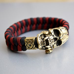 Vampire skull mens bracelet, biker, masonic, rock n roll, gothic handmade jewelry, gift for him, mens bangle, armband, bikers jewelry