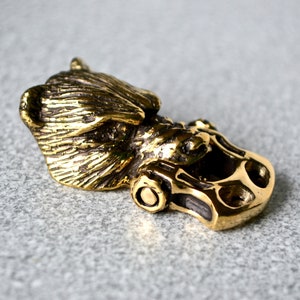 Bear brass shackle, bear clasp, paracord bear buckle, brass clasp for bracelet