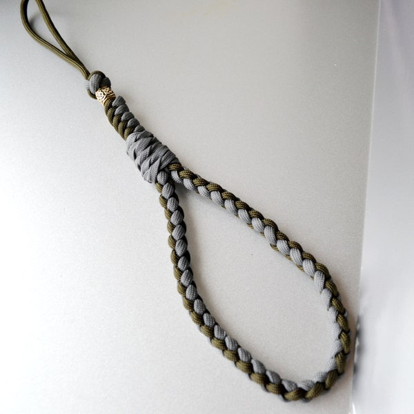 Knife lanyard, Hand Wrist Strap, phone lanyard, knife, axe, camera, lanyard with brass bead, loop for hand, gift for men, EDC, tactical