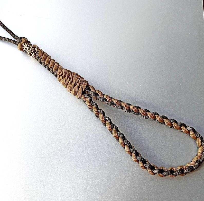 Hand Wrist Strap for Knife With Voodoo Brass Bead Axe Etsy