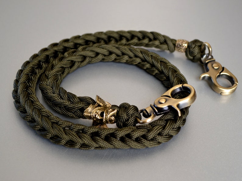 Wallet Jean Chain With Samurai Brass Bead Jean Paracord Etsy