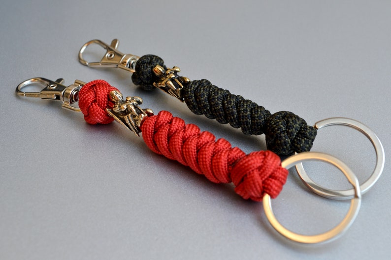 Men Key Chain With Templar Brass Bead Paracord Key Fob With Etsy