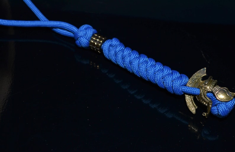 Knife Lanyard Paracord Knife/axe Lanyard With Brass Bead Etsy