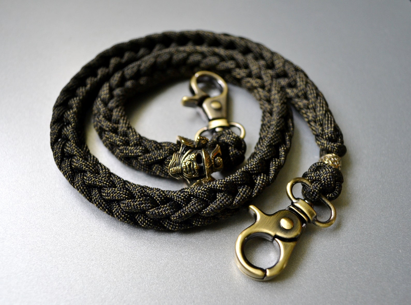 Wallet Jean chain with samurai brass bead jean paracord Etsy