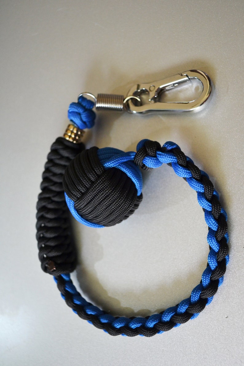 Monkey Fist Keychain Braided Paracord Monkey Fist Key Chain Etsy