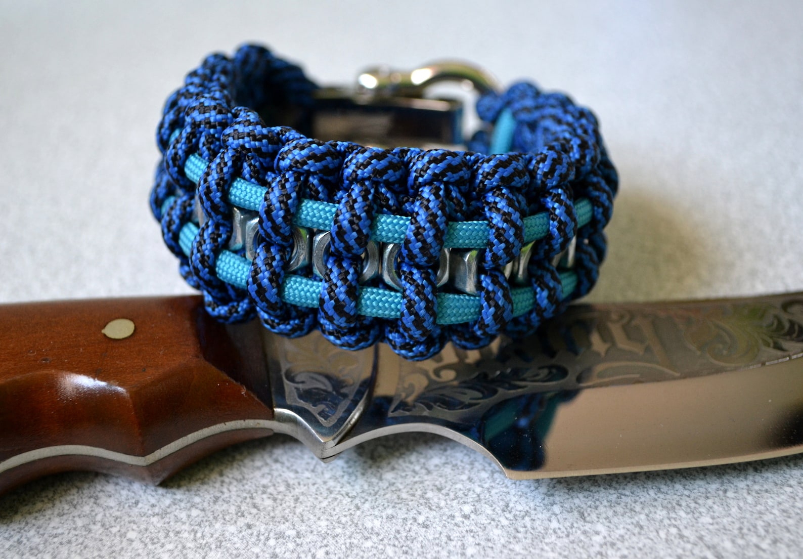 Paracord bracelet with nuts mens paracord bracelet gift for Etsy