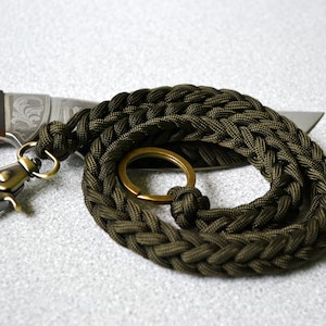 Cadena/cordón de paracord para billetera, cadena de billetera con mosquetón, llavero/anillo de llave con mosquetón de paracord, accesorios, regalo para él