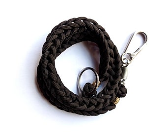 Paracord Wallet/key Chain With Brass Beads, Unique Gift for Men