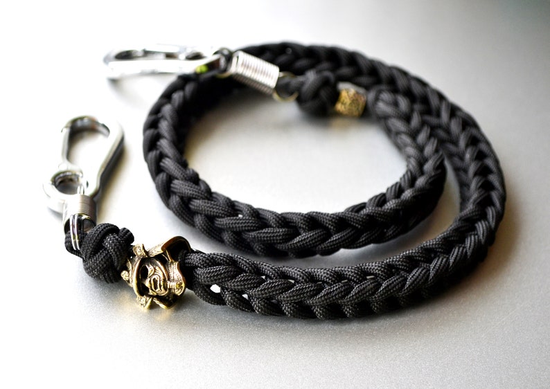 Wallet Jean chain with samurai brass bead jean paracord Etsy