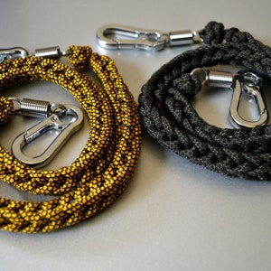 Cartera/llavero de paracord con mosquetones de acero, regalo único para hombres, cadena de motociclista, cordón, llavero, mosquetón de acero inoxidable