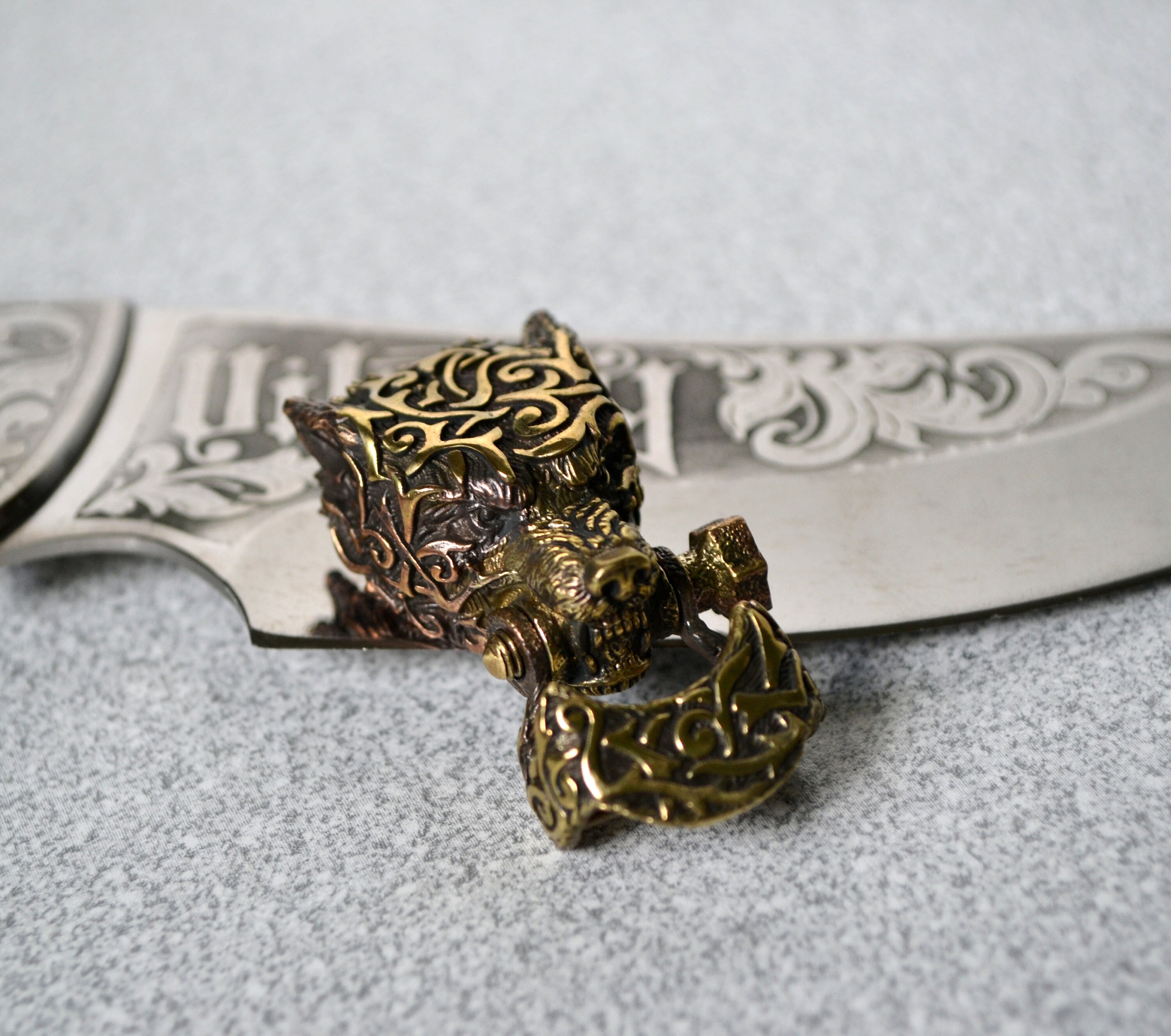 Wolf Brass Shackle Handmade Casted Shackle for Paracord Etsy