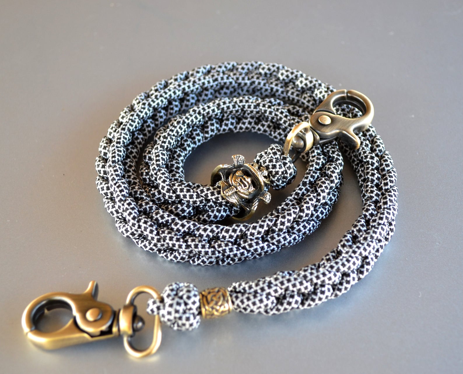Wallet Jean chain with samurai brass bead jean paracord Etsy