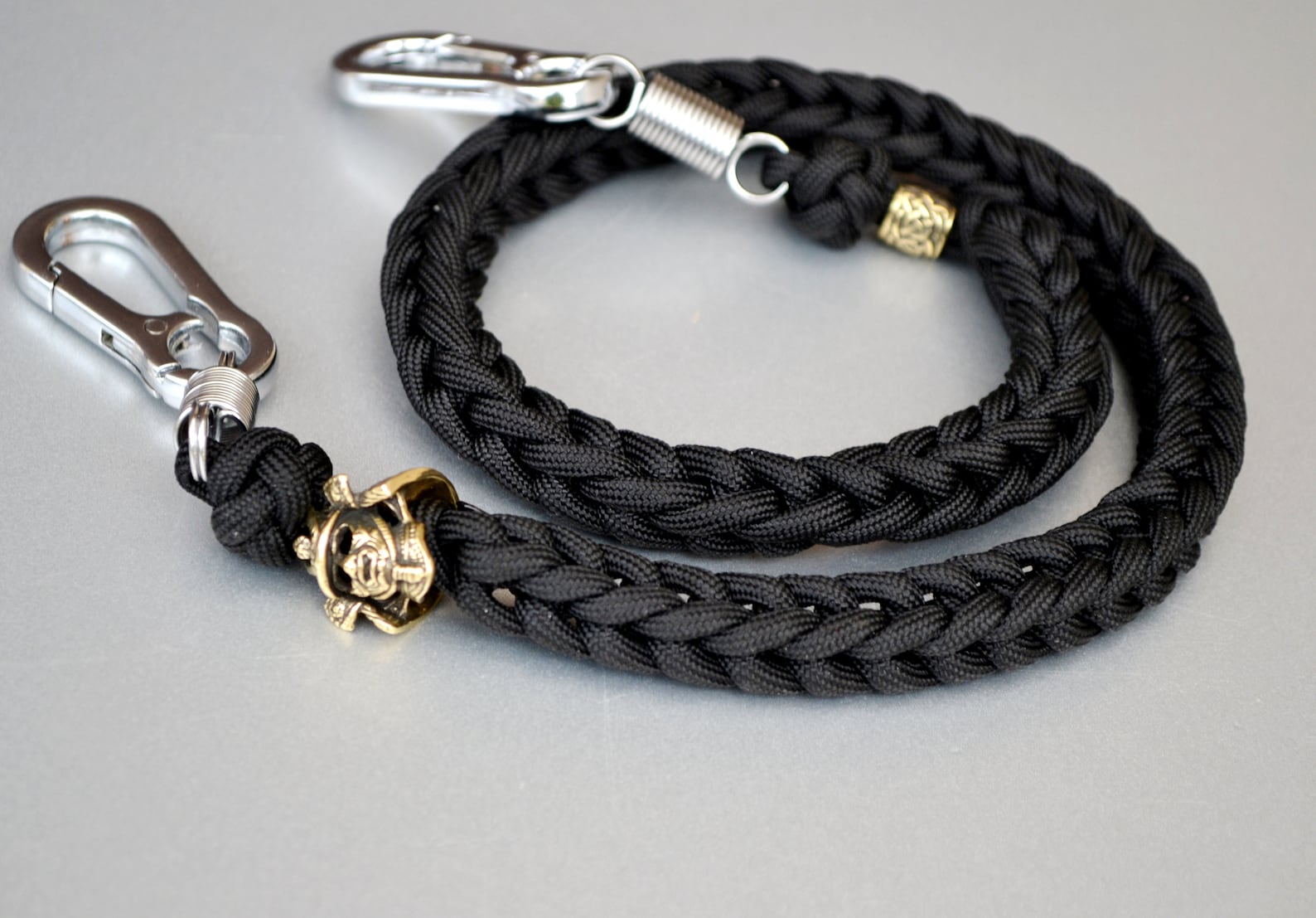 Wallet Jean chain with samurai brass bead jean paracord Etsy