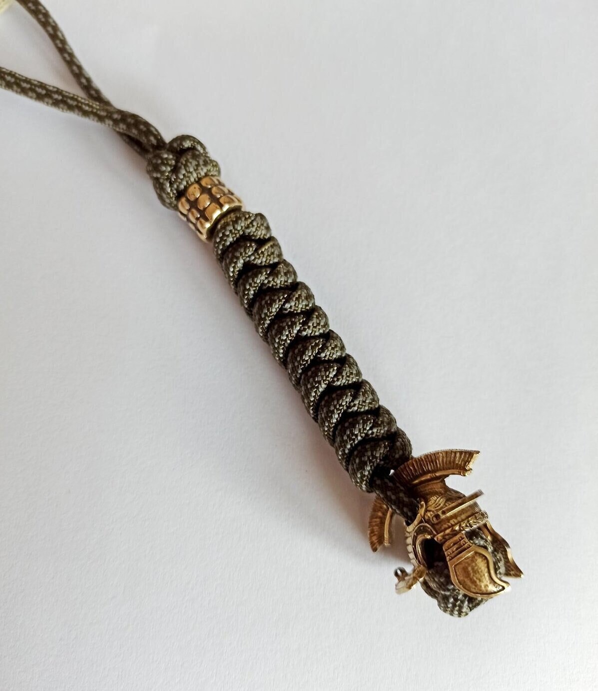 Knife lanyard, Paracord knife/axe lanyard with brass bead, legionnaire brass bead, gift for men, custom accessories, EDC, tactical