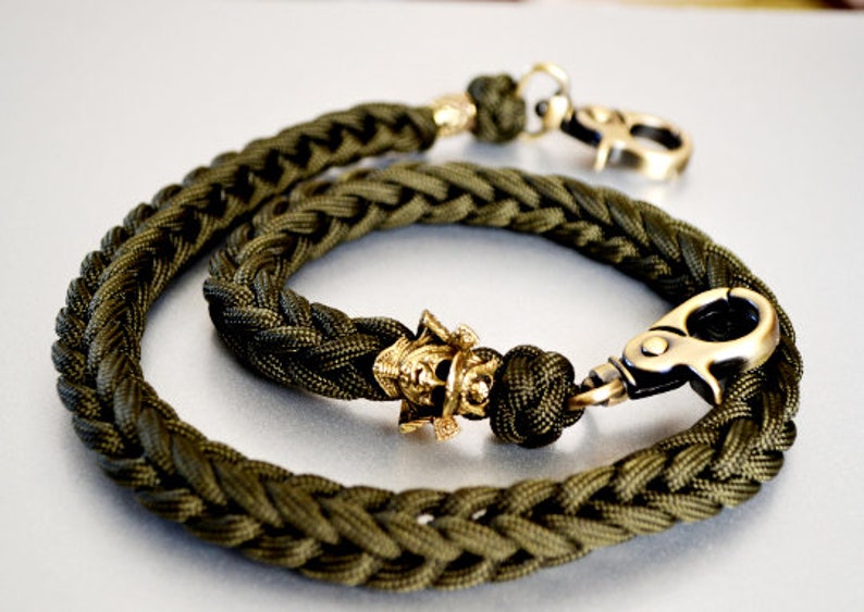 Wallet Jean chain with samurai brass bead jean paracord Etsy