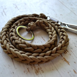 Cadena/cordón de paracord para billetera, cadena de billetera marrón con mosquetón, llavero/anillo de paracord con mosquetón, accesorios, regalo para él