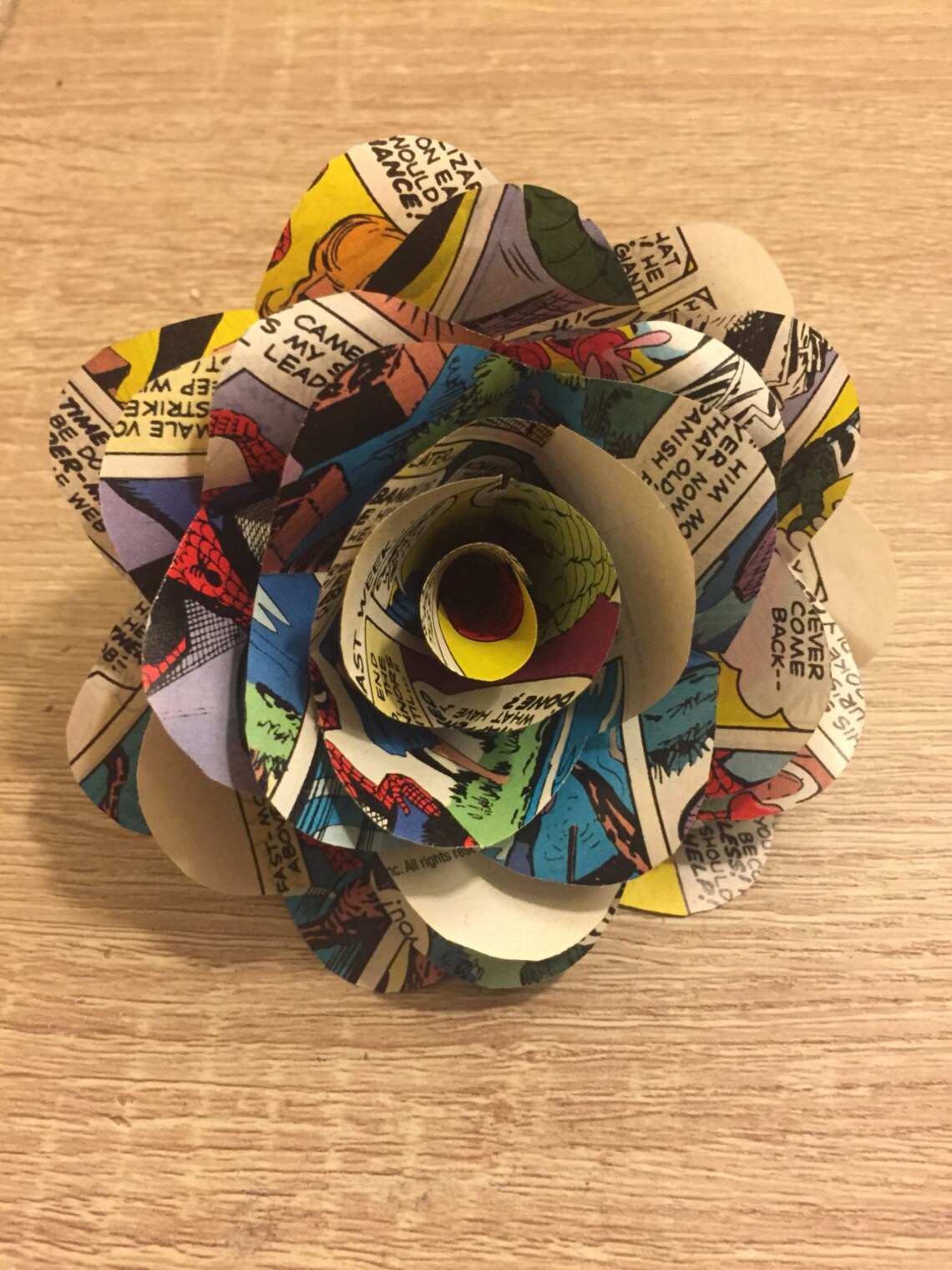 Comic Book Rose Etsy