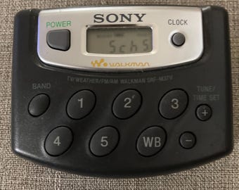 Sony SRF-M37W Walkman digital tuning AM/FM/Weather pocket radio missing clip