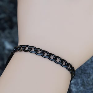 Black Cuban Chain Bracelet – Stainless Steel