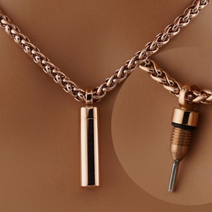 Roségouden inbussleutelketting tarweketting