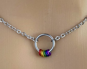 LGBTQ Pride Necklace, Bracelet, or Anklet- 24/7 Wear Non Tarnish LGBTQ+