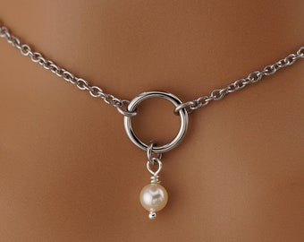 Pearl O-Ring Day Collar Necklace