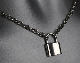 Lock Necklace: Handcrafted Submissive Day Collar (Multiple Sizes)