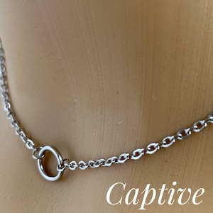 Dainty O-Ring Submissive Day Collar - Ultra Discreet, Customizable Color