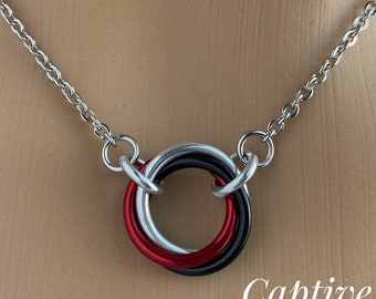 O Ring Necklace: Discreet Submissive Collar (Multiple Colors)