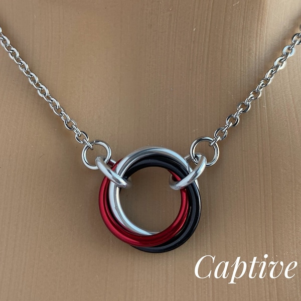 O Ring Necklace: Discreet Submissive Collar (Multiple Colors)