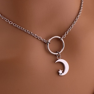 O Ring Day Collar DDlg Moon Star Necklace