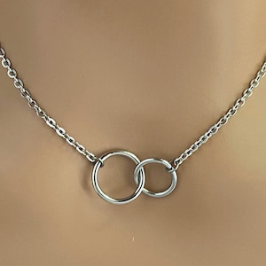 Submissive Day Collar – Double O-Rings for 24/7 Wear – Non-Tarnishing, Gift-Ready Packaging
