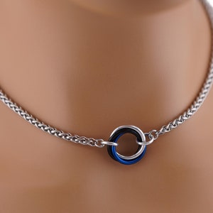 Submissive Day Collar - Lovers Eternity O Ring Necklace