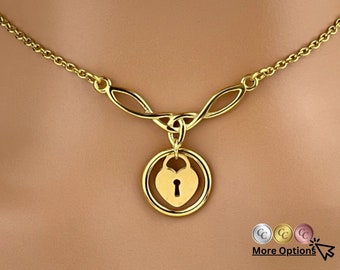 Gold Celtic Knot Necklace Collar