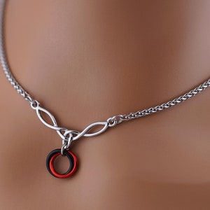 Master Slave Necklace with Custom Color O-Ring Celtic Knot