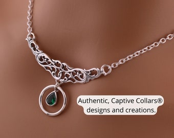 Locking Necklace, Celtic Sub Collar, O Ring Collar, Captive Collars