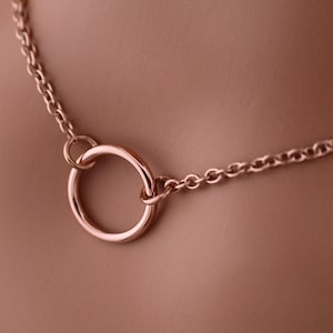 Rose Gold O Ring Necklace