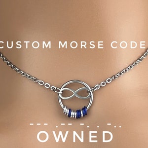 O Ring Day Collar - Infinity Morse Code Necklace