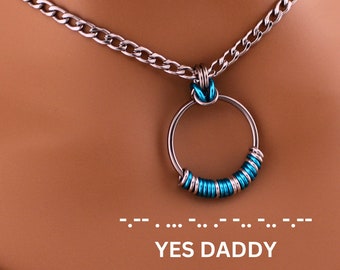 Yes Daddy Submissive Morse Code Necklace