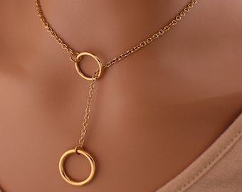 Gold Day Collar O Ring Necklace