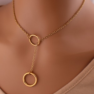 Gold Day Collar O Ring Necklace