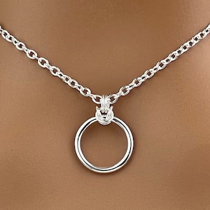 Sterling Silver Day Collar O Ring Necklace