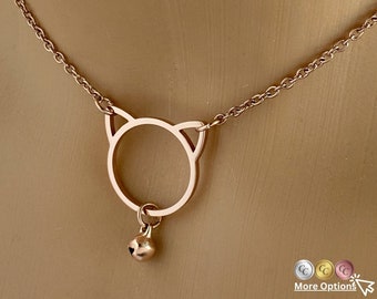 Rose Gold Kätzchen Halskette, Sub Day Collar