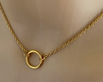 Gold O Ring Eternity Collar