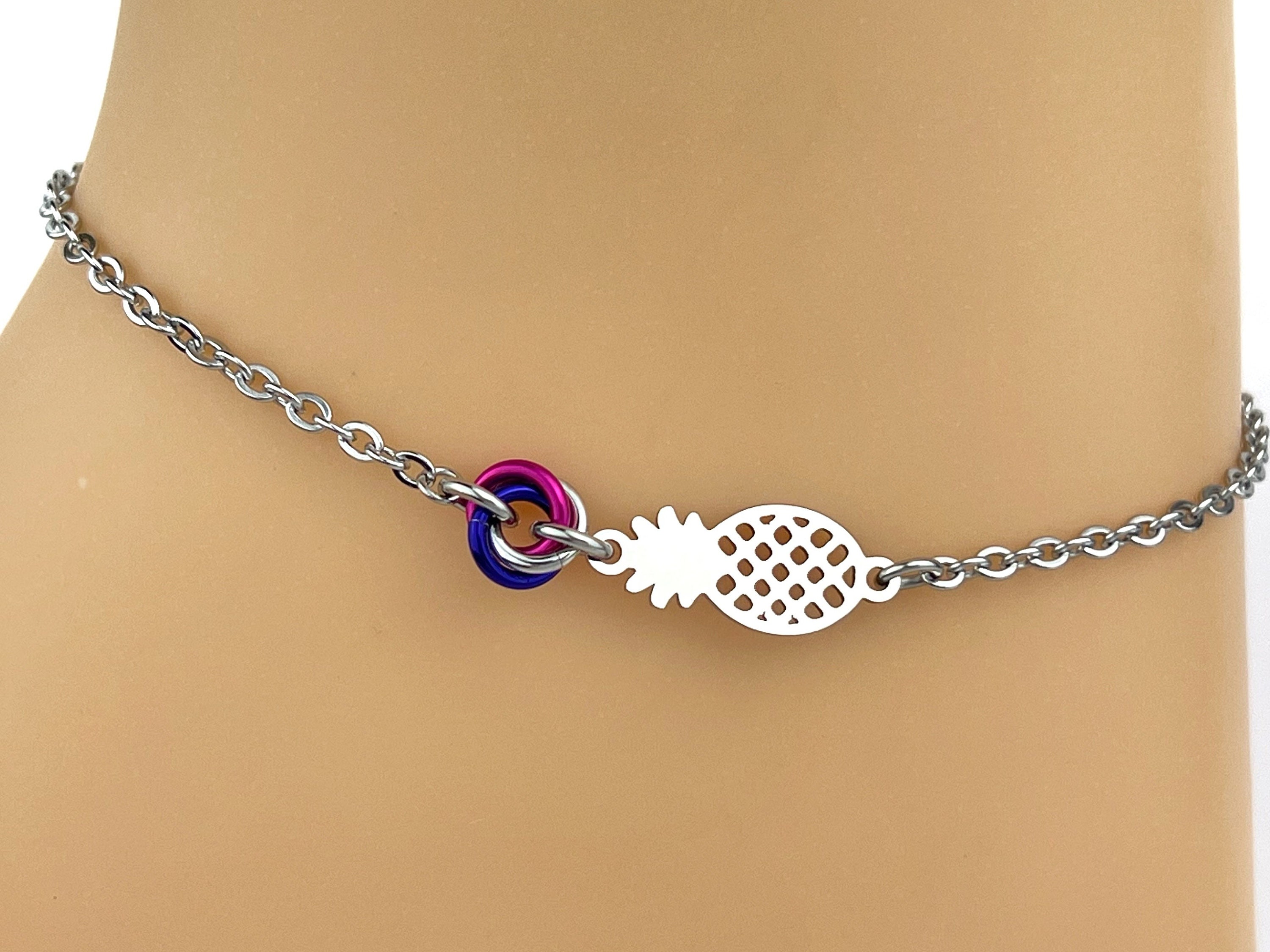 Swingers Pineapple Anklet or Bracelet 24-7 Wear Swinger Symbol pic image