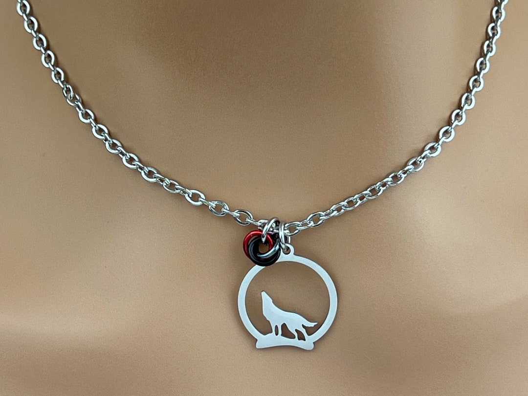 BDSM O Ring Necklace Wolf Howling Custom Captive Collar Etsy