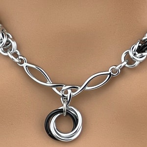 Submissive Collar Celtic Chainmail Lovers O Ring